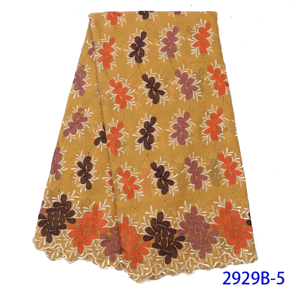 

Swiss Tissues Embroidered 100 Coton Tulle Dress Material Voile Africa Lace Material Dry Lace Fabric for Women Dress AMY3555B