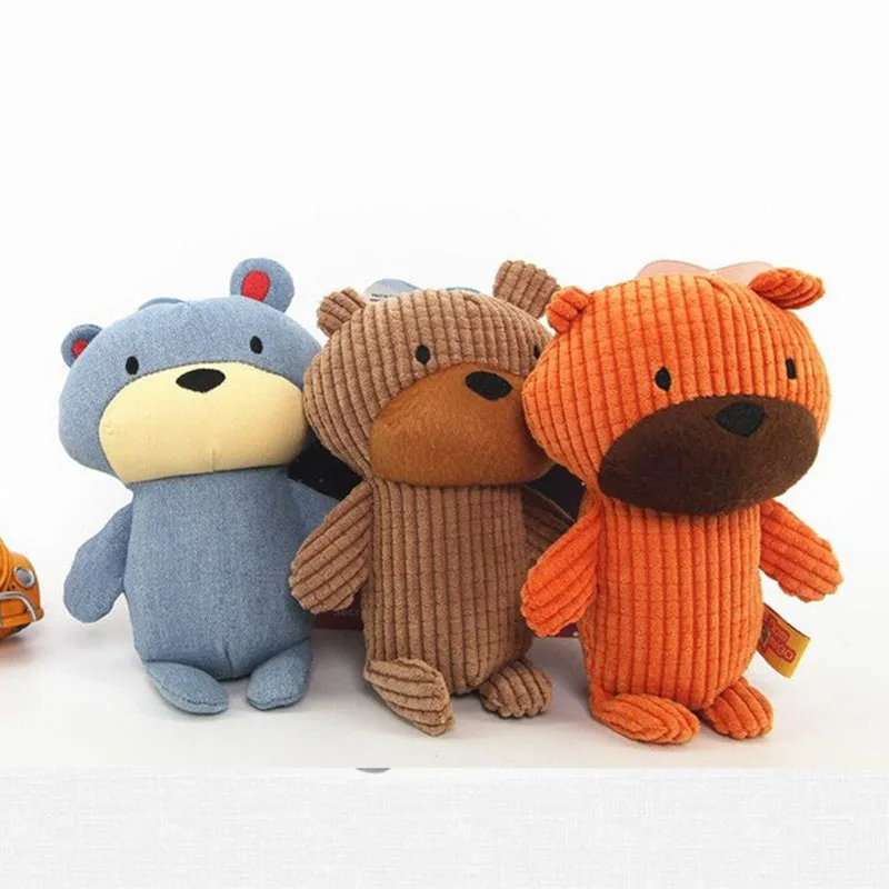 

Brown Bear And Squeaking Puzzle Plush Dog Pet Toy Quality Durable Cute Bear Chewing Sound Making Plush Toys