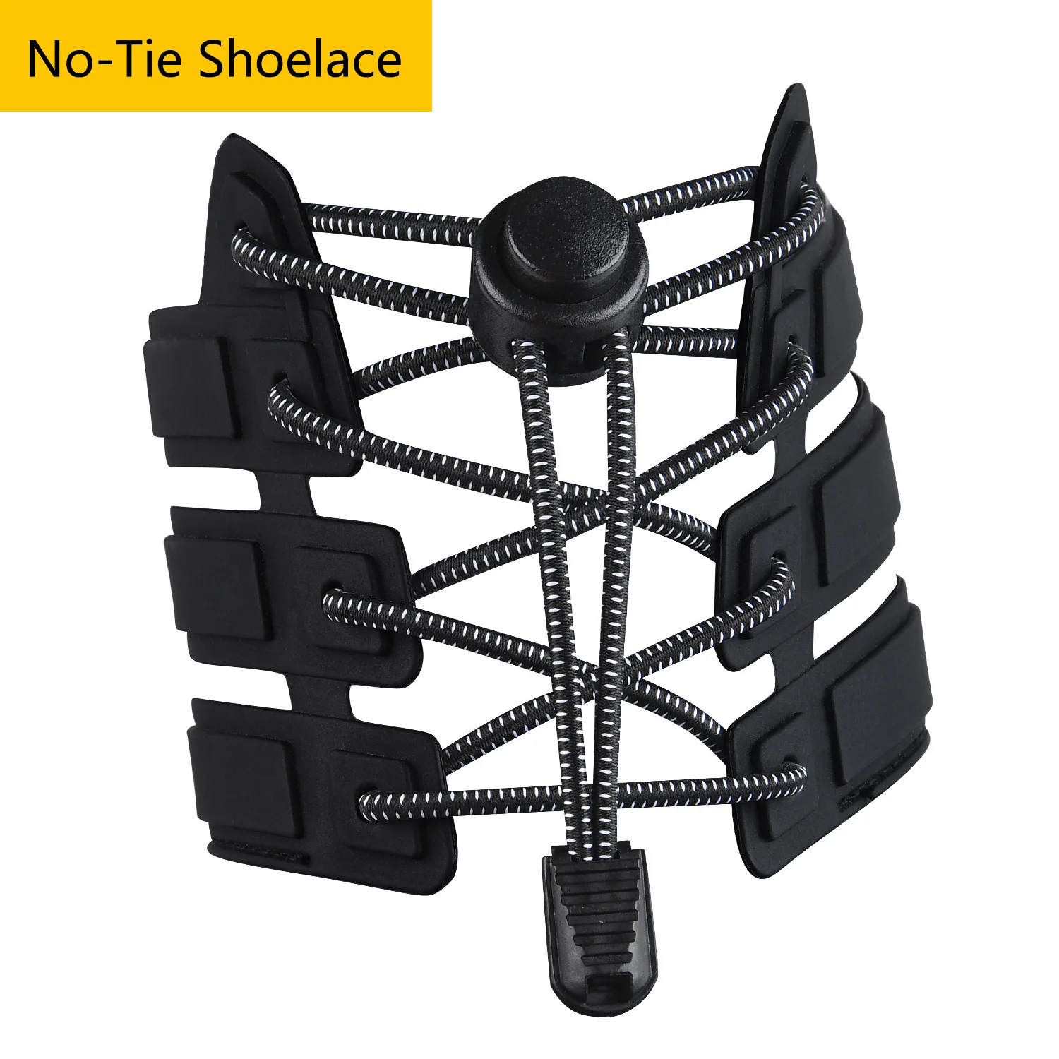 Reflective Stripe Work Safety No-Tie Shoelace Easy To Use Fastening Stretch Shoelace Unisex Simply Shoe Laces No Tie