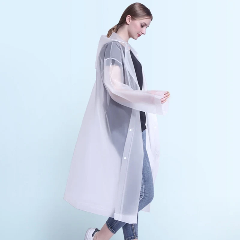 Модный плащ PEVA для мужчин и женщин утолщенный водонепроницаемый дождевик с