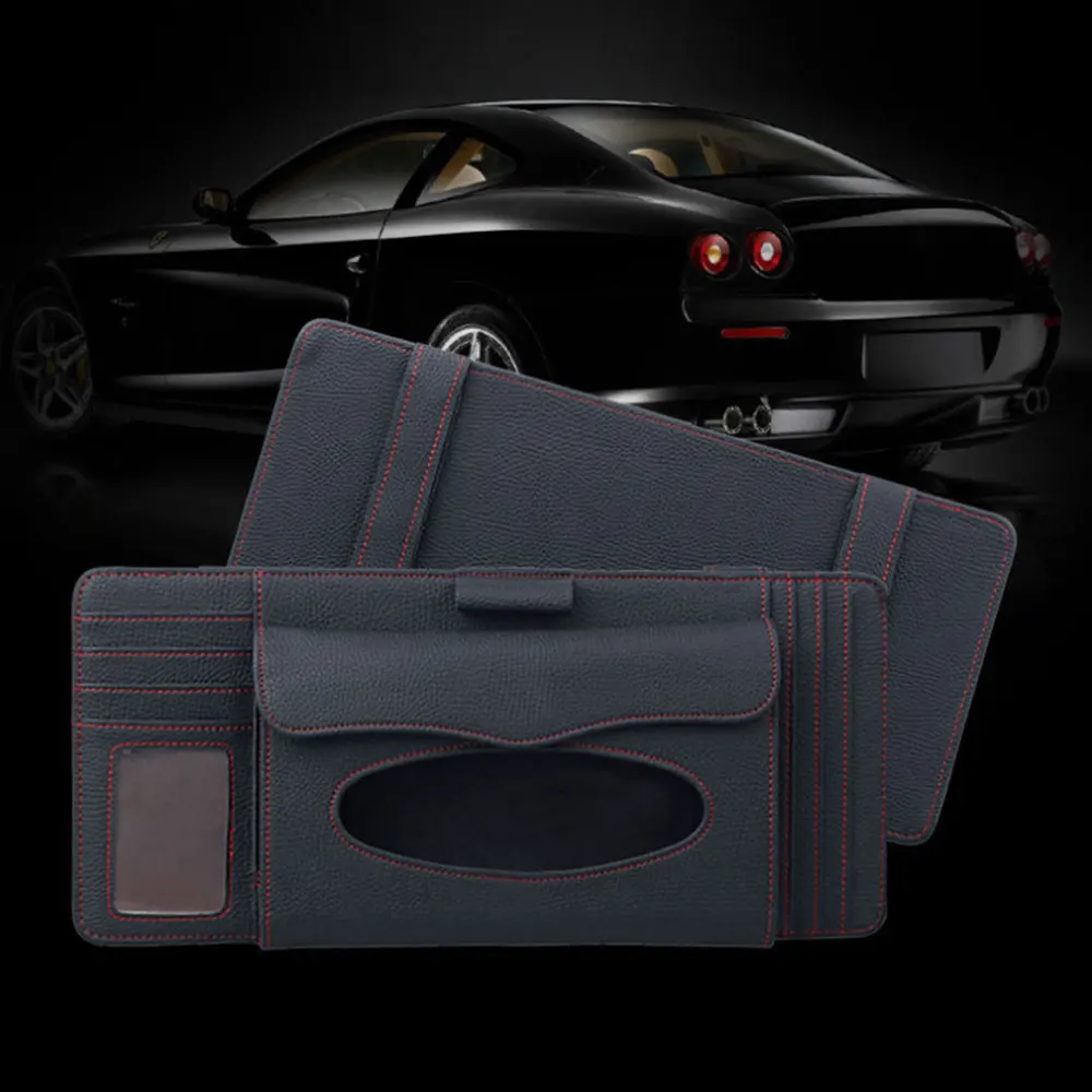 3 In 1 Sun Visor Car Organizer CD Bag Storage Tissue Box Truck DVD Disk Card Case Paper Napkin Holder | Автомобили и мотоциклы