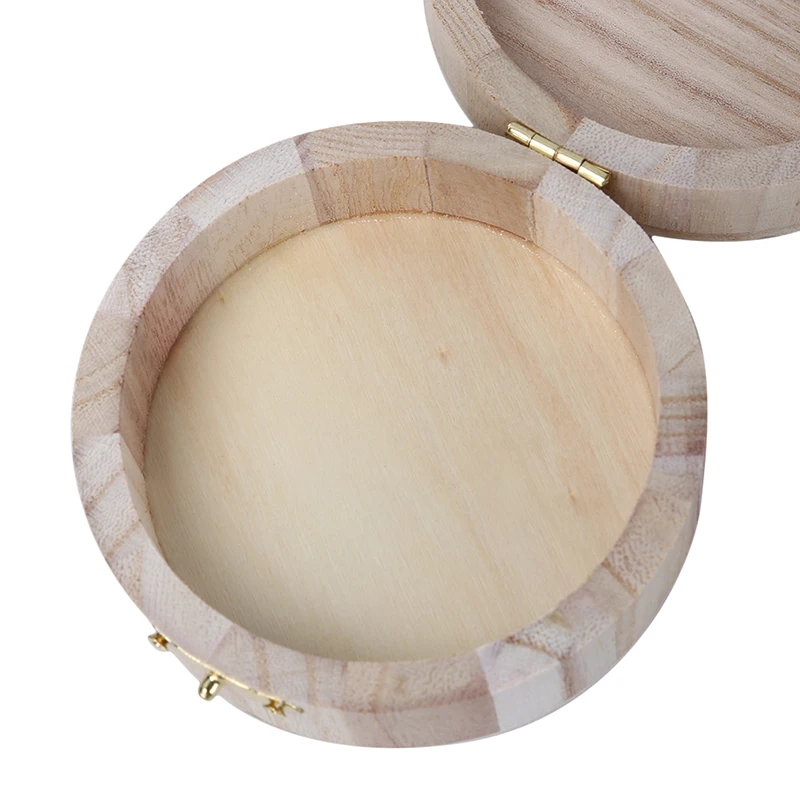 Круглый деревянный ящик для хранения ювелирных изделий ручной работы органайзер