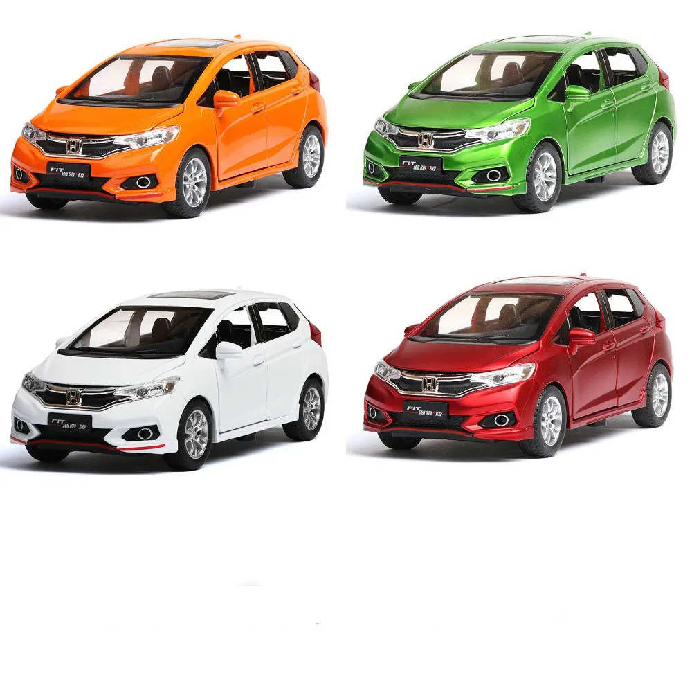 Коллекционные и игрушечные автомобили Honda FIT модель автомобиля со звуком
