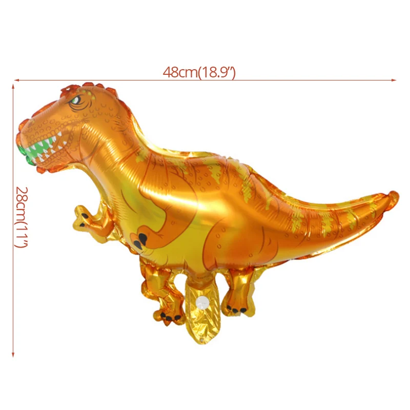 Dino вечерние бумажные соломинки динозавр воздушные шары одноразовые посуда набор джунгли вечерние день рождения детей, мальчика вечерние украшения - Цвет: 1pcs balloon h