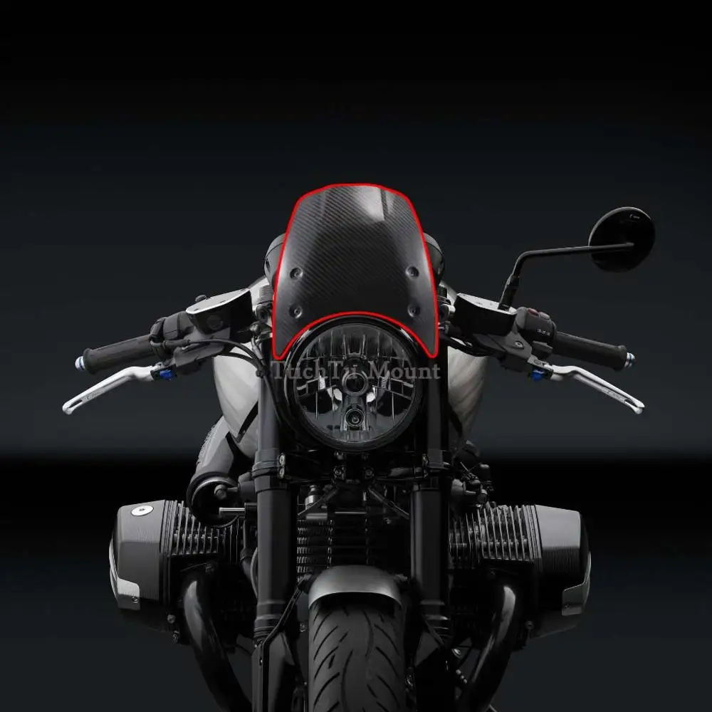 

Motorcycle True Carbon Fiber Headlight Fairing Instrument Visor for BMW R Nine T RNineT 9T 14-19 Windshield Windscreen Deflector