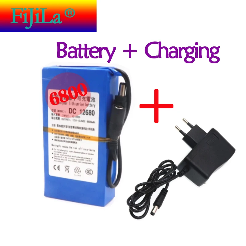 100% прочный DC 12V 6800 MAH высокой Ёмкость литий ионный перезаряжаемый аккумулятор AC