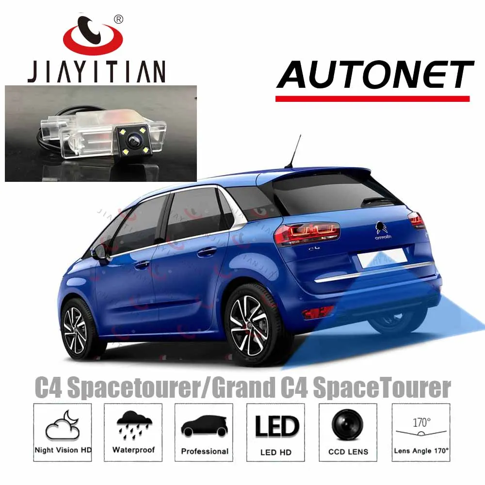 JiaYiTian для Citroen C4 Spacetourer/Grand SpaceTourer 4 светодиода HD AHD CCD камера заднего вида ночного