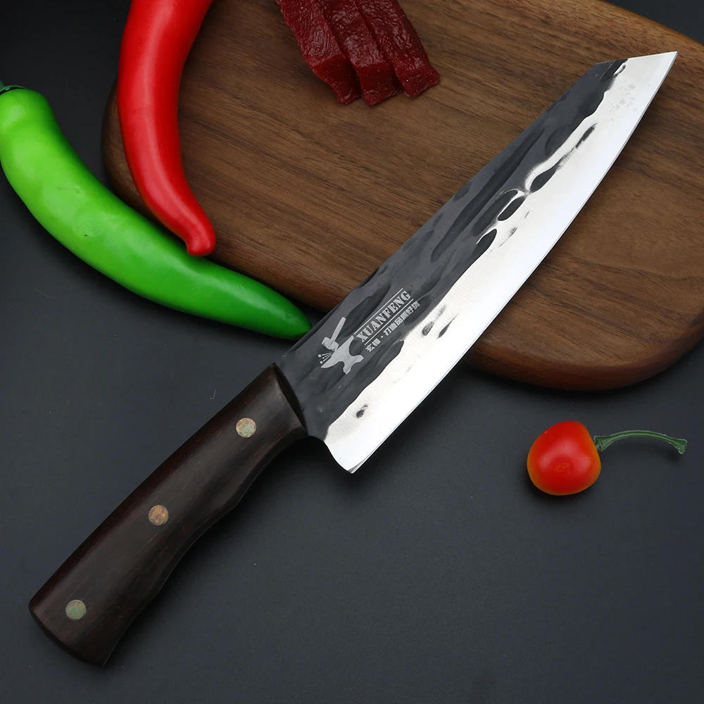 8-дюймовый Высокоуглеродистый ручной Кованый японский кухонный нож шеф-повара