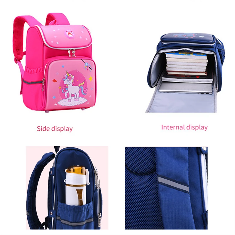 Children Grade 1-6 School Bags for Boys Girls Unicorn Printing Orthopedic School Backpacks Book Bag Knapsack Mochila escolar
