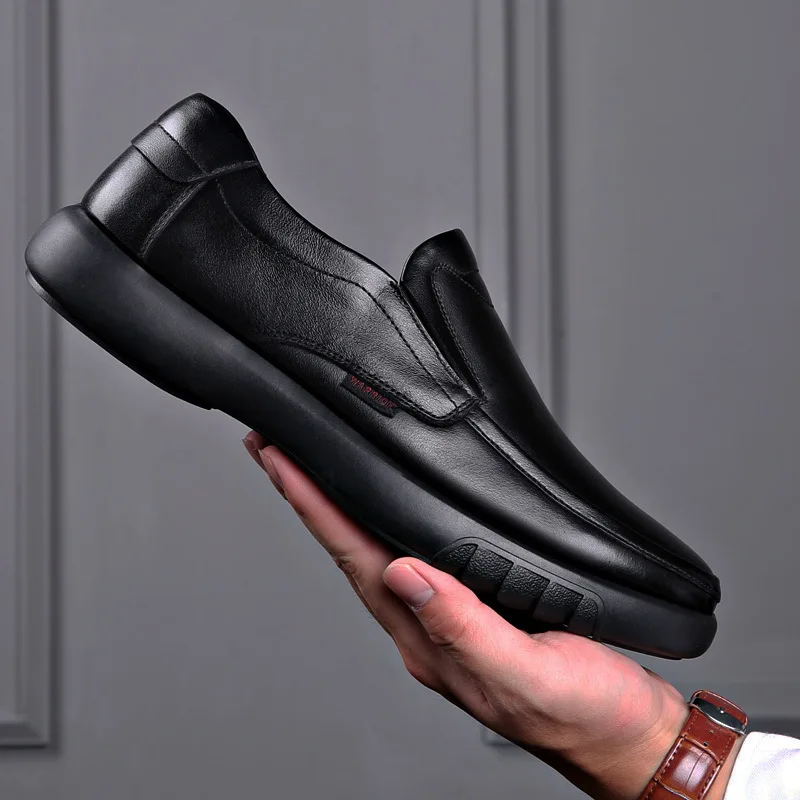 IMAXANNA Spring Men Shoes Genuine Leather Man Casual Luxury Brand Comfortable Footwear Flats Slip On Lazy Loafers | Обувь