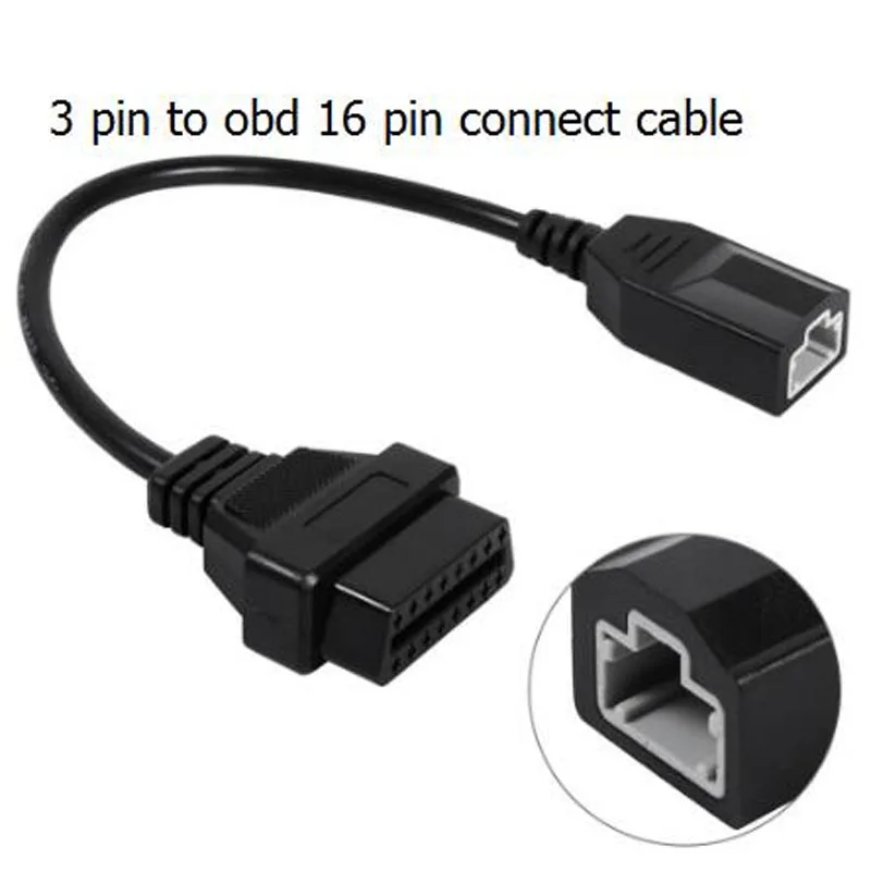 ELM327 для Honda 3 Pin / 5 к 16 OBD2 автомобильный диагностический адаптер штекер/гнездо