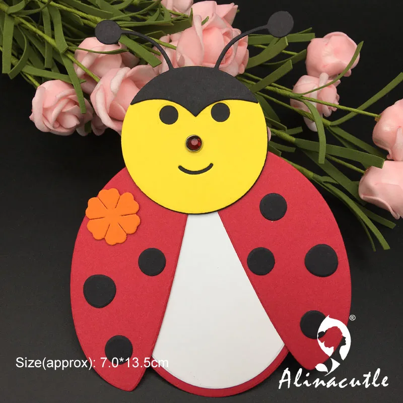 Штамп для резки металла бирка божьей коровки скрапбукинг бумажные изделия