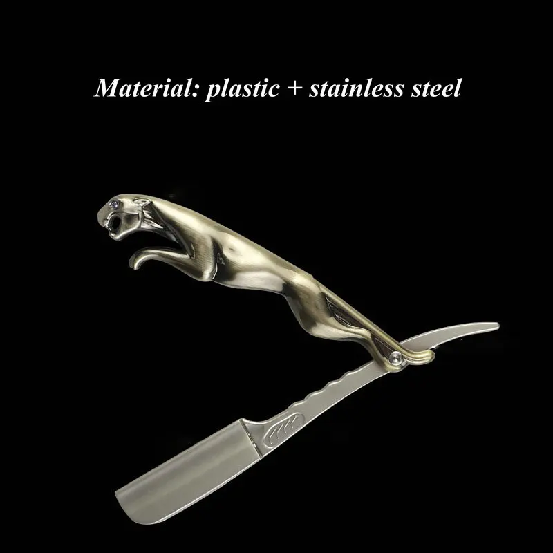 Stainless Steel Folding Shave Knife Handle Beard Straight Razor Hair Dressing Tool Manual Shaving Razor Men Gift