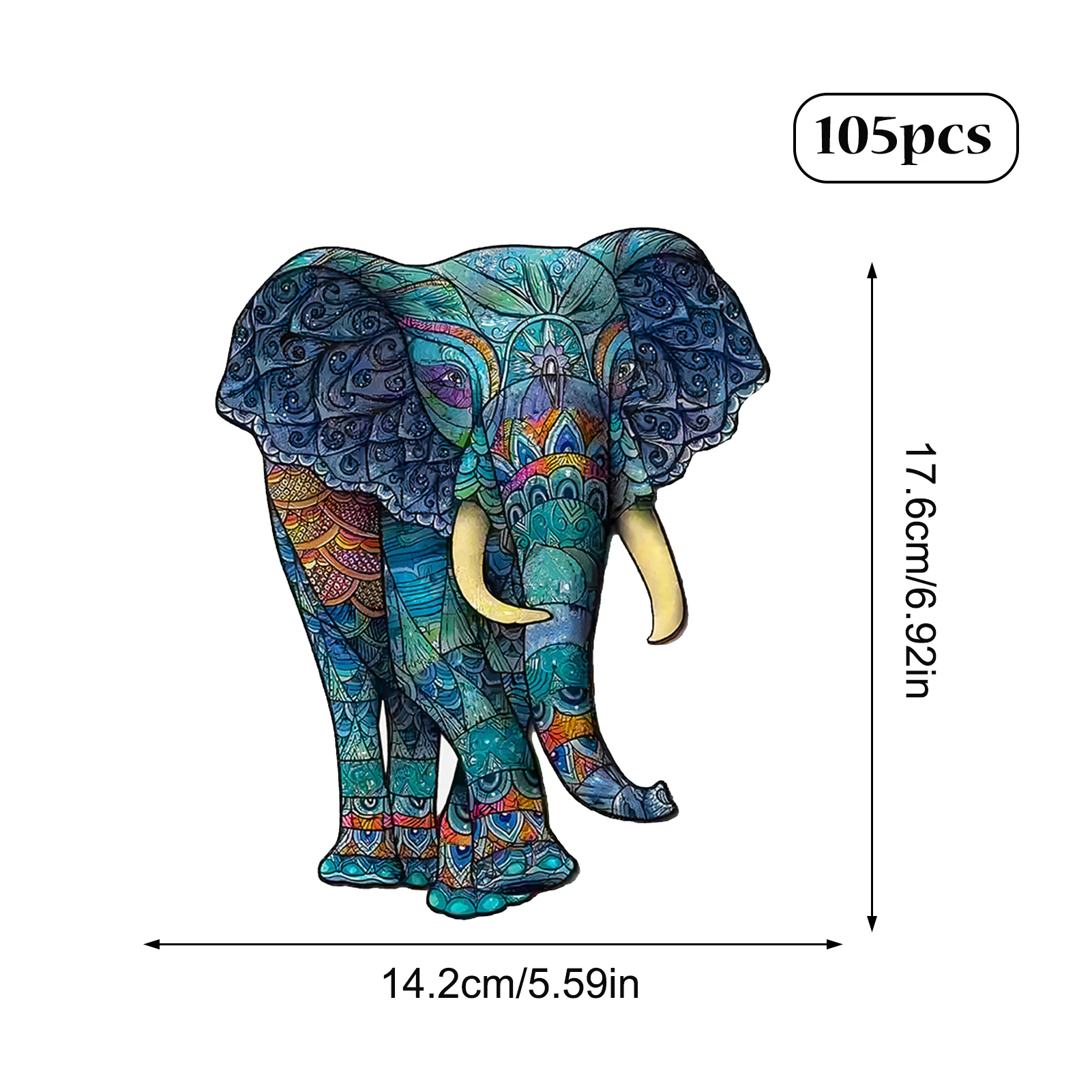

Animal Shaped Jigsaw Unique Shaped Jigsaw Pieces Wooden Toy S50