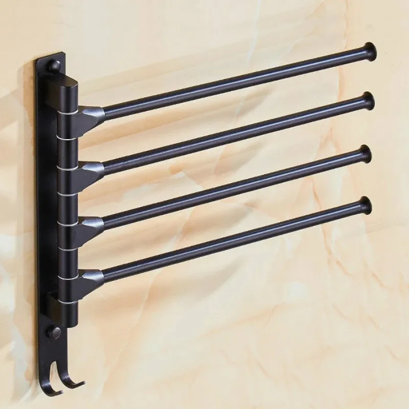 Улучшенный поворотный держатель для полотенец из алюминия 2/3/4 ручки поворотное