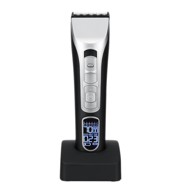 

Hair Clippers For Men Cutting, Fast Intelligent Cordless USB Charging Waterproof Beard Trimmer With Display 2 Guide Comb
