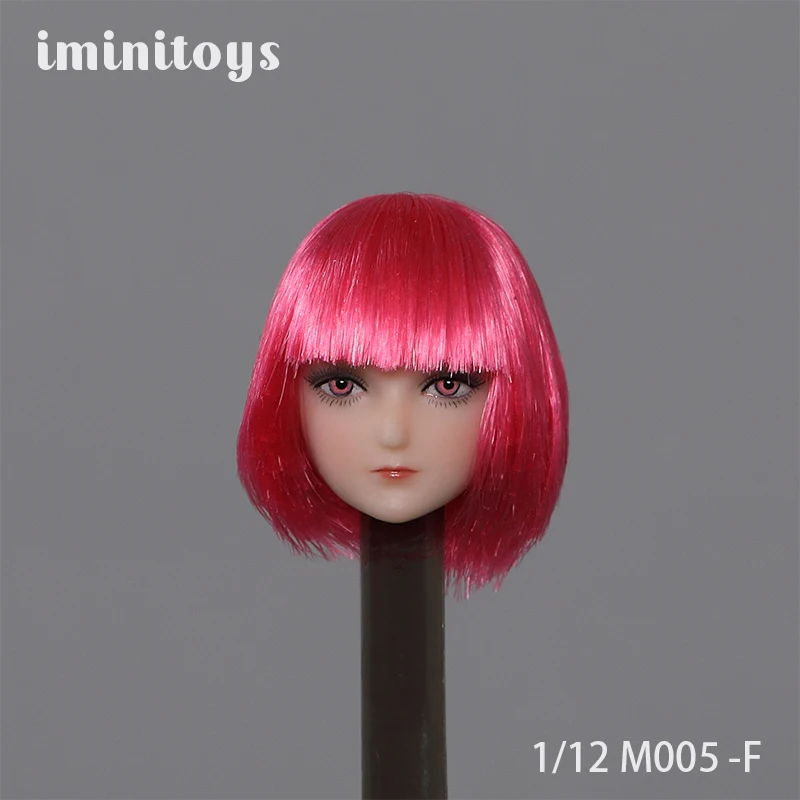 

New Sells Iminitoys 1/12 Scale M005 Anime Beautiful Girl Head Sculpt Fit 6" TBLeague Female Action Figure body