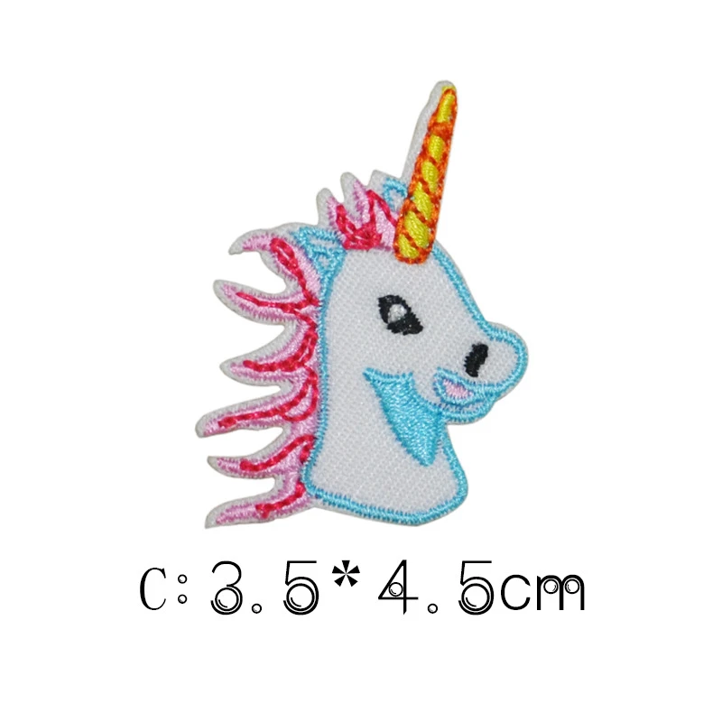 Мультяшный Единорог рианбант лошадь утюгом нашивки для одежды вышивка швейный
