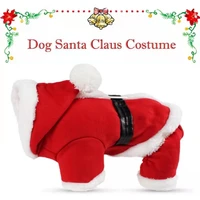 pet new year clothes winter christmas dog clothes holiday clothes plus velvet double layer to keep warm