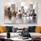 Абстрактная картина Нью-Йорк, картина маслом на холсте, плакаты, принты, настенная живопись для гостиной, домашний декор (без рамки)