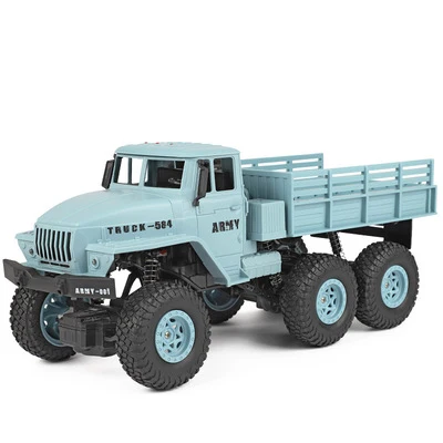 blue 1/16 RC военный грузовик 6 колесный привод дистанционного управления внедорожный Радиоуправляемый автомобиль модель дистанционного управления альпинистская машина детская игрушка подарок - Цвет: blue