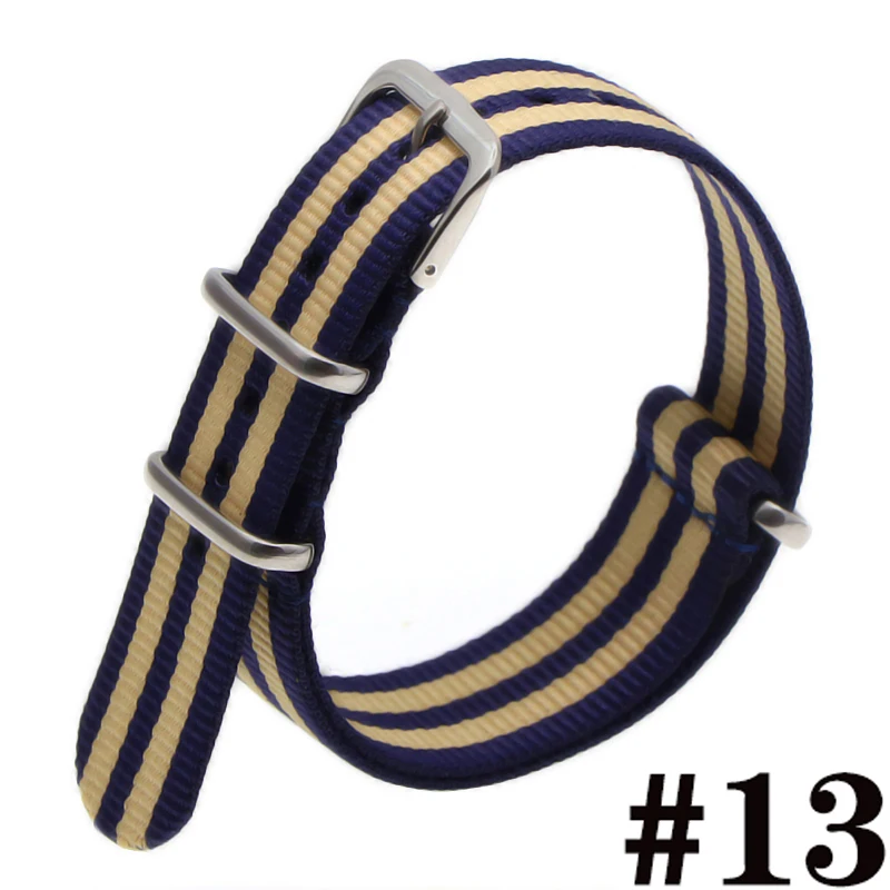 18 20 22mm Brand Army Sports Fabric Nylon Nylon Watchband Accessories Banding Belt Buckle For 007 James Bond Watch Black Belt
