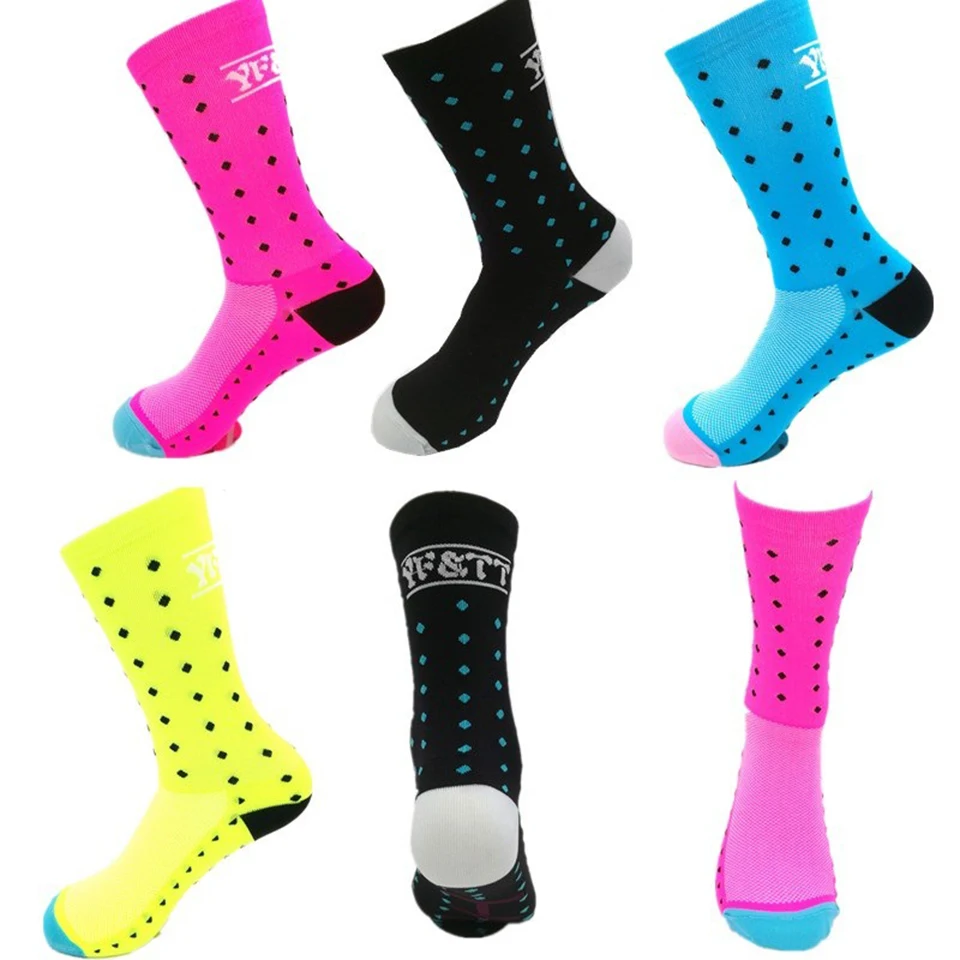 

Men And Women Street Sports Anti Slip Professional Bike Socks Bicycle Compression Sport Basketball Football Running Stockings
