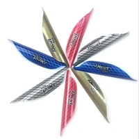 archery spin vanes 2 inch 1 75 inch 1 56 inch spiral feather rw with sticker tape rotating fletching diy arrows