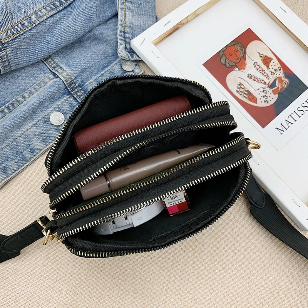 

2021 Summer Messenger Bags Black Small Bag For Ladies Waterproof Oxford Shoulder Bags Female Flap Coin Purse Women Sling