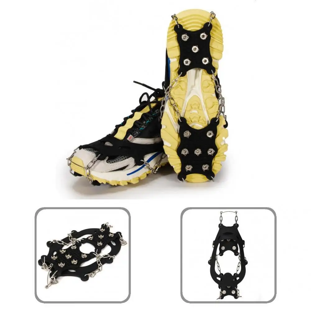 

1 Pair Crampons High Quality 12 Teeth Shoes Ice Grippers Convenient Portable Snow Traction Cleats