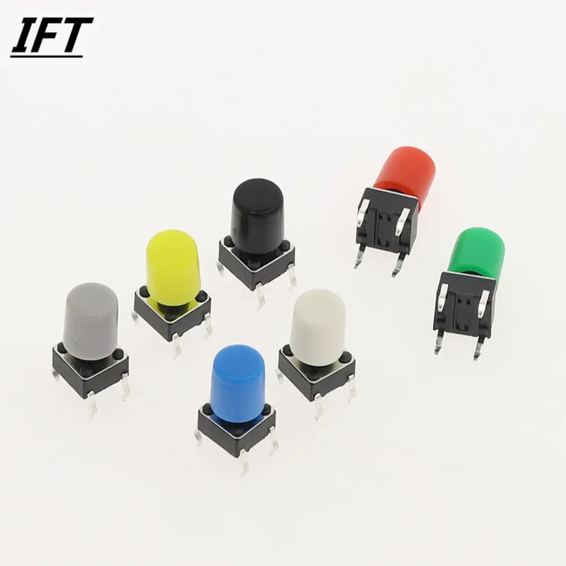 50 шт. Бесплатная доставка 7 цветов пластиковая крышка комплекты шляп G62 для 6*6 мм