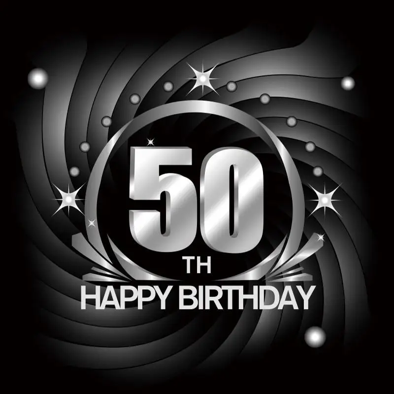 

Bokeh Black and Silver Glitter Photography Backdrop 50th 40th 60th Birthday Personalise Photo Background Studio Photocall
