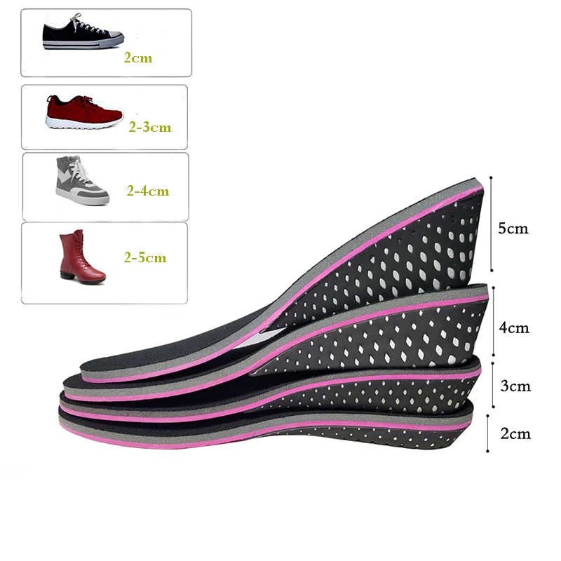 

Memory Foam Height Increase Insole For Men Women Invisible Increased Lifting Inserts Shoe Lifts Elevator Insoles (2 -5 cm)