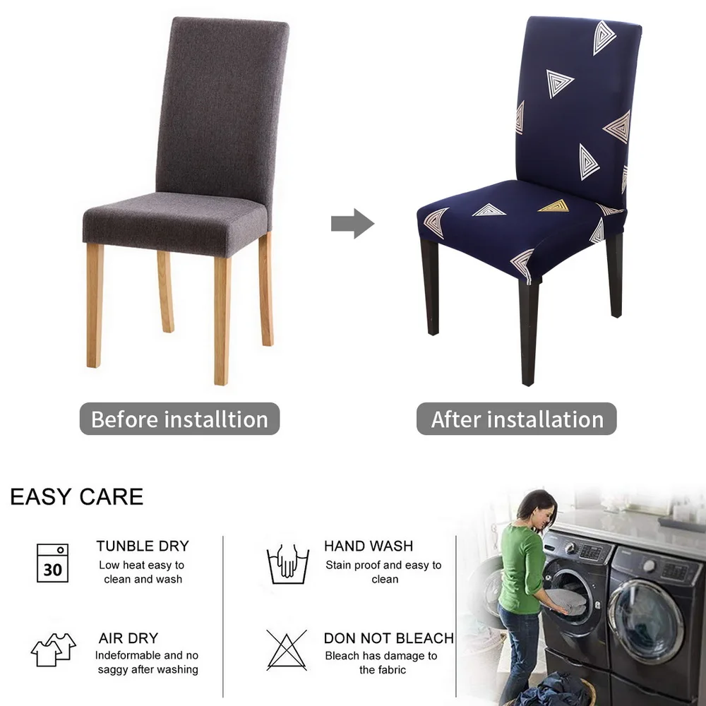 Новый чехол для стула с принтом тропического леса защитный сиденья эластичные