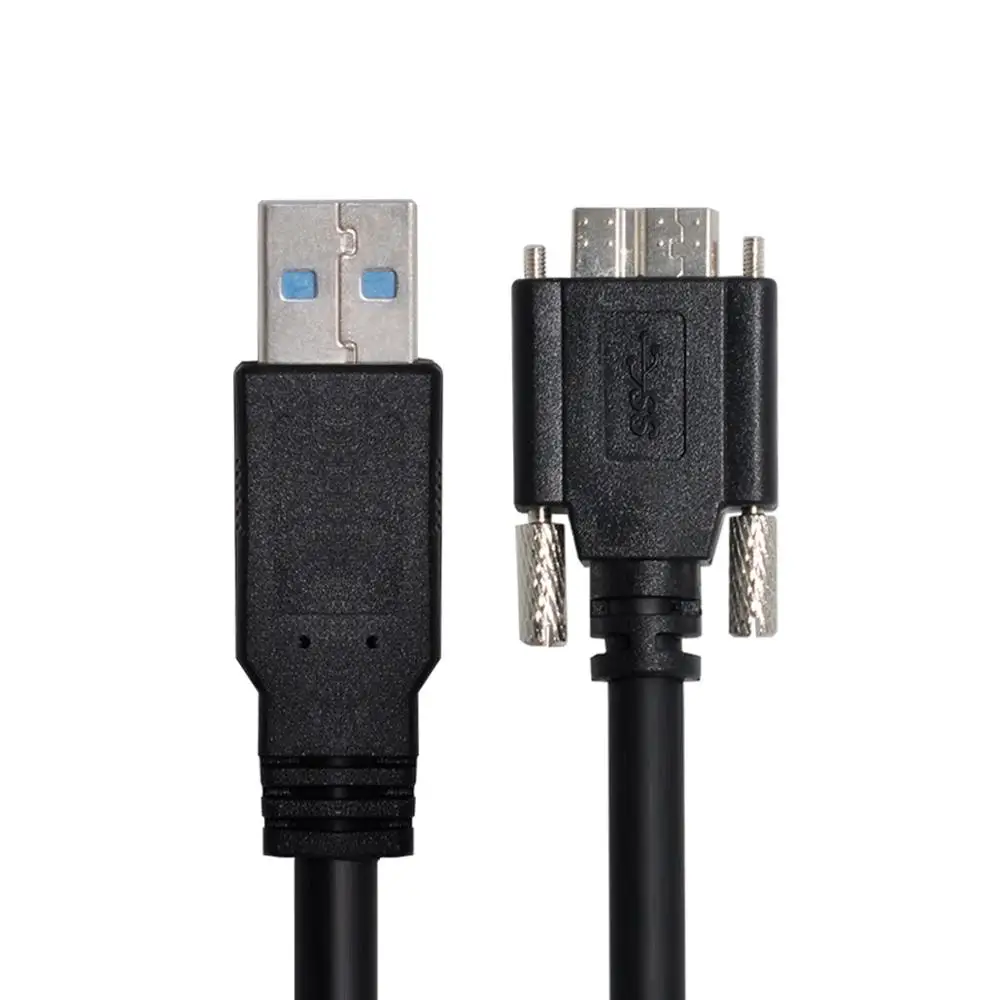 

8M 5M 3M 1.2M USB 3.0 Micro B Cable A Male to USB 3.0 Micro B Male with Mount Panel Screws for Camera
