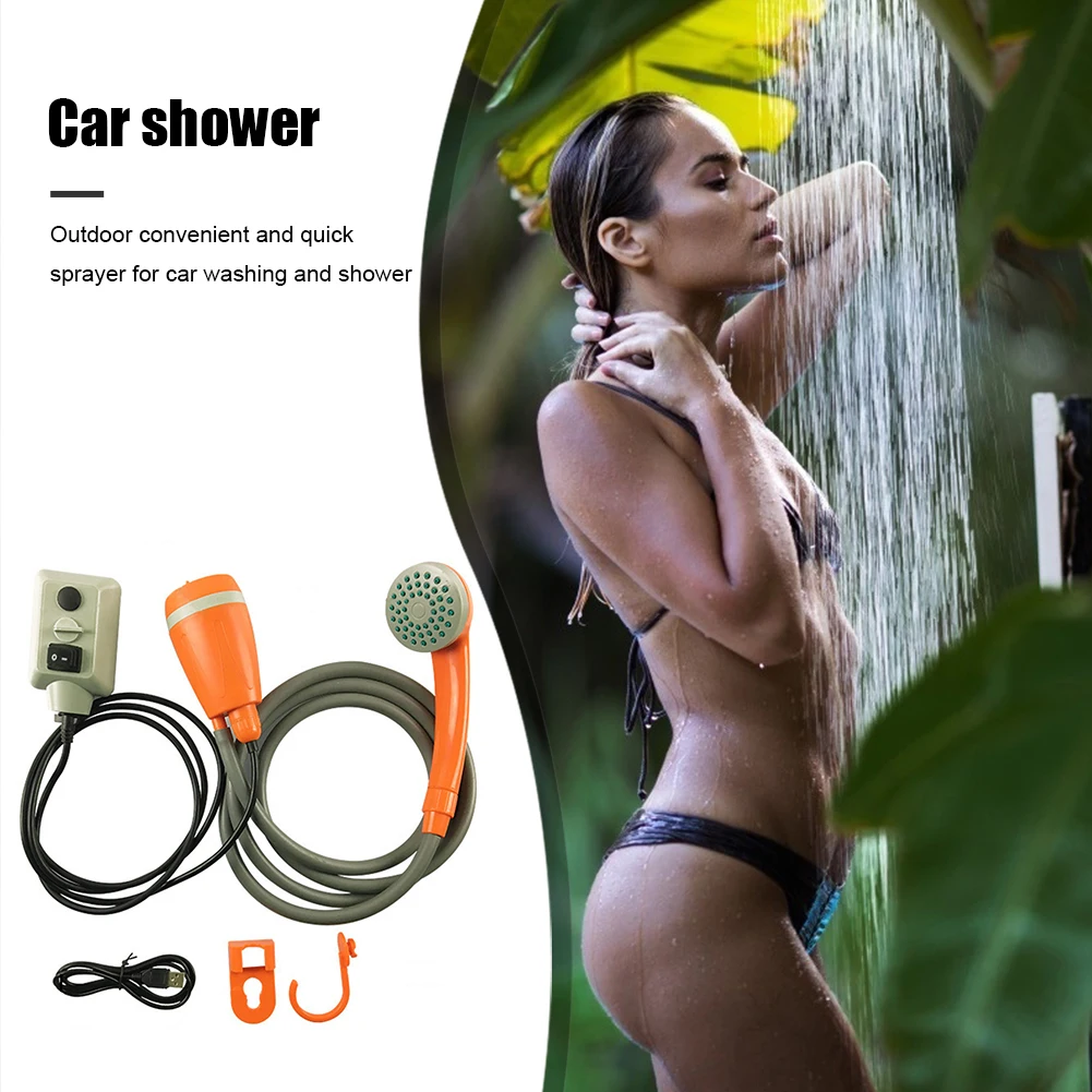 

Universal Portable Car Washer Shower Pump Set USB Charge Outdoor Camp Hiking Bathing Outdoor Hiking Travel Portable Shower Tools