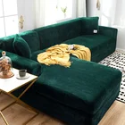 Бархатный Чехол для дивана L-образной формы для гостиной, эластичное покрытие для мебели, шезлонг, угловой чехол для дивана, эластичное покрытие