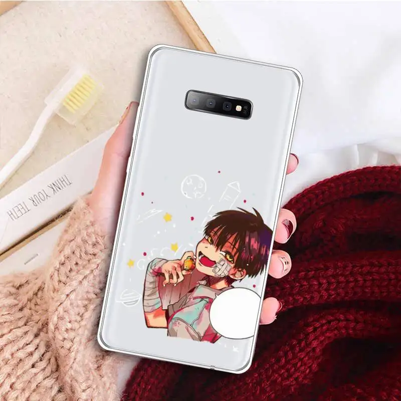 

Cute cartoon art anime Hanako Kun Phone Case Transparent For Samsung Galaxy A 71 21s S note 8 9 10 plus 20 ultra