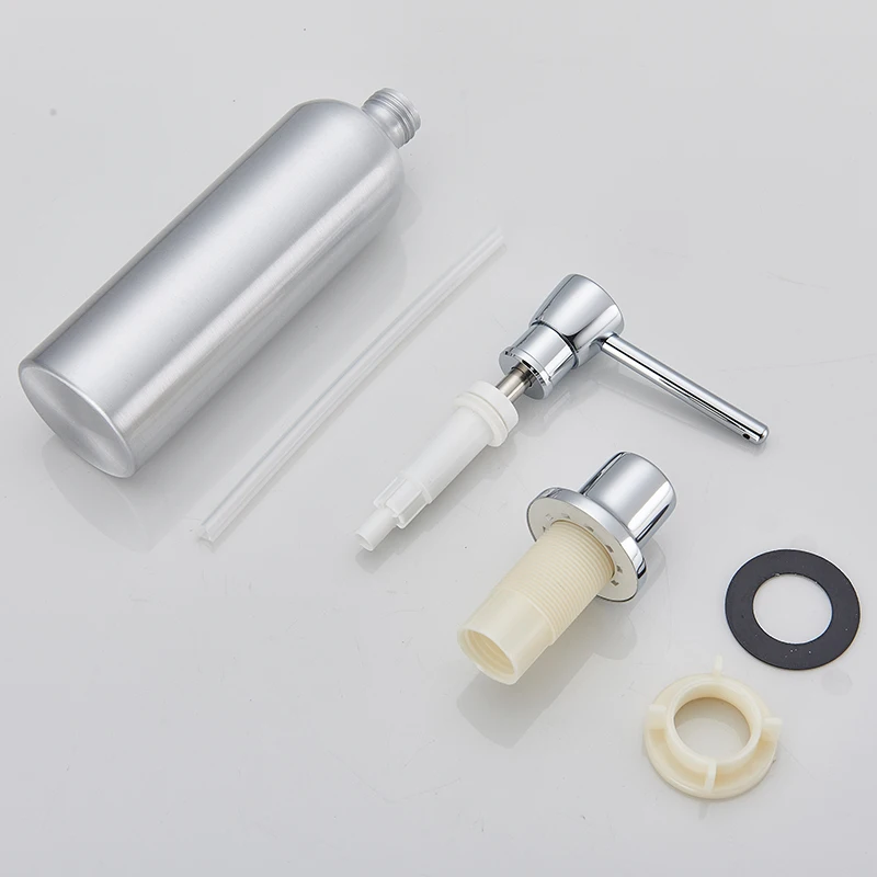 Диспенсер для жидкого мыла Rozin из нержавеющей стали кухонной раковины бесплатная