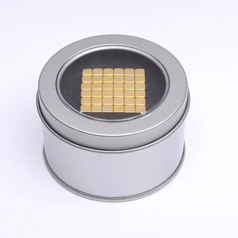 F5 Gold Новинка, 5 мм, 216 шт., магнитный магический куб, Bucky Puzzle Magcube, блоки, Neo Cube Balling с металлической коробкой - Цвет: F5 Gold