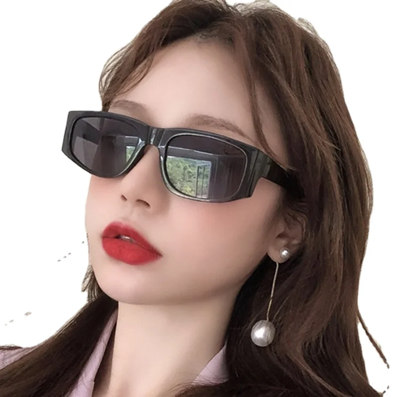 

New Fashion Vintage Sunglasses Women Ins Popular Colorful Square Eyewear Brand Designer Retro Rectangle Sun Glasses Female