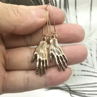 new palmistry earrings fortune teller palm reader hand earrings chiromancy in color tone mystery jewelry pendant woman gift