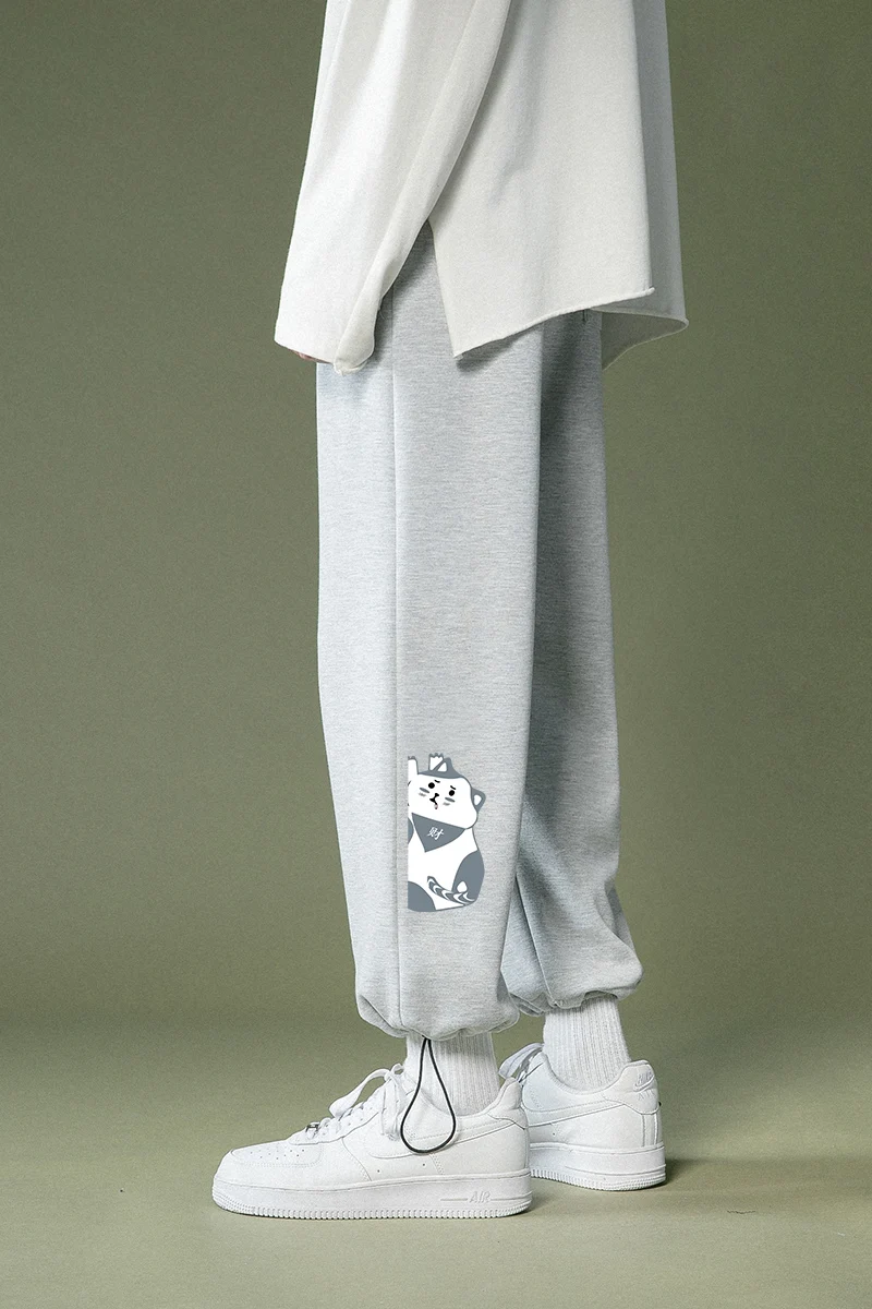 

Pants Men's Summer Thin Fashionable All-Matching Fashion Brand Printed Loose Sports and Leisure Drawstring Ankle-Tied Sweatpants