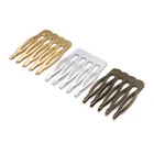 Металлический гребень для волос с зубчиками, 10 шт.лот, когти-шпильки фурнитура для невесты, гребень Корона, для свадьбы, сделай сам, очаровательные заколки для изготовления ювелирных изделий