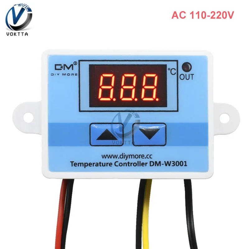 

Цифровой светодиодный регулятор температуры, 10 А, 12 В, 24 В, 220 В переменного тока, микрокомпьютер, переключатель охлаждения, термостат, терморегулятор