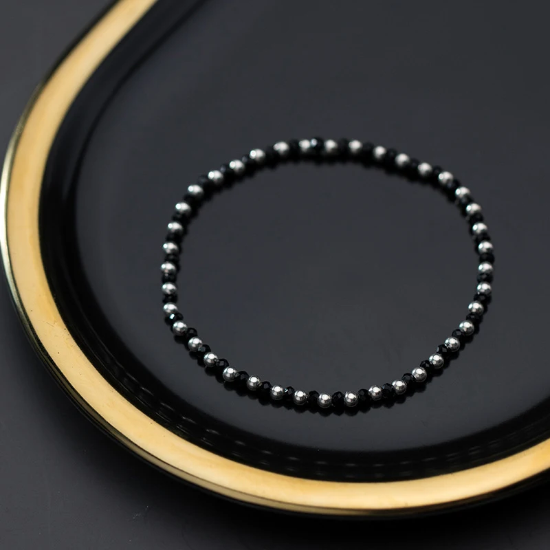 COLUSIWEI Аутентичные 925 стерлингового серебра черного цвета с украшением в виде