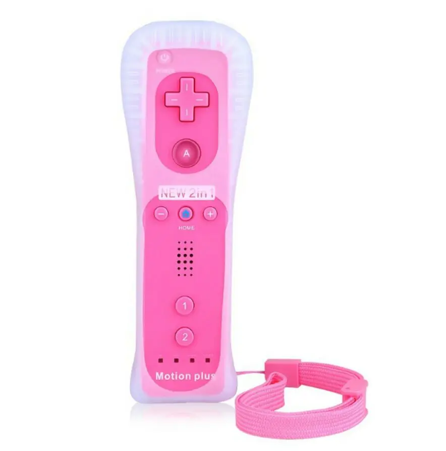 pink Встроенный Motion Plus беспроводной пульт дистанционного управления геймпад для Nintendo Wii Nunchuck для геймпад для Nintendo Wii Пульт дистанционного управления Джойстик для игр - Цвет: pink