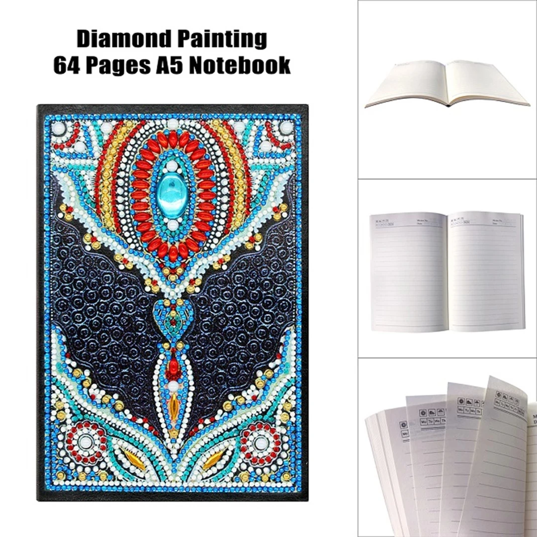 

50 Pages DIY Special Shaped Diamond Painting Notebook Diary Book Sketchbook Embroidery Diamond Cross Stitch Craft Gift