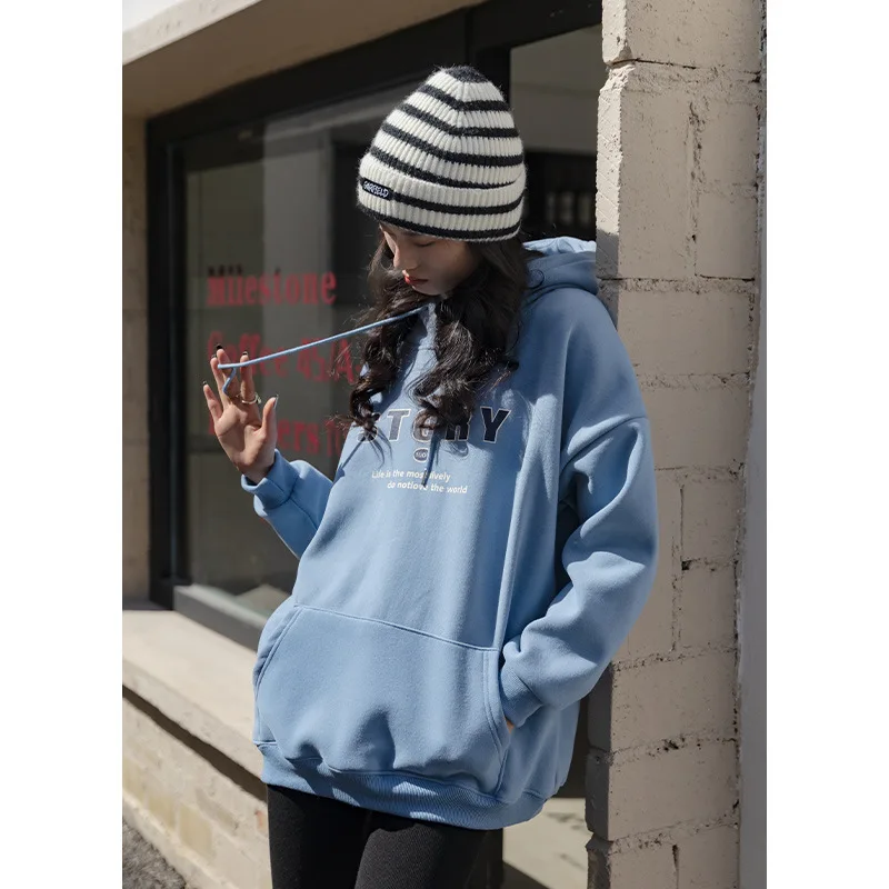 Осень/Зима 2021 Женская парная худи толстовка из флиса спортивный костюм