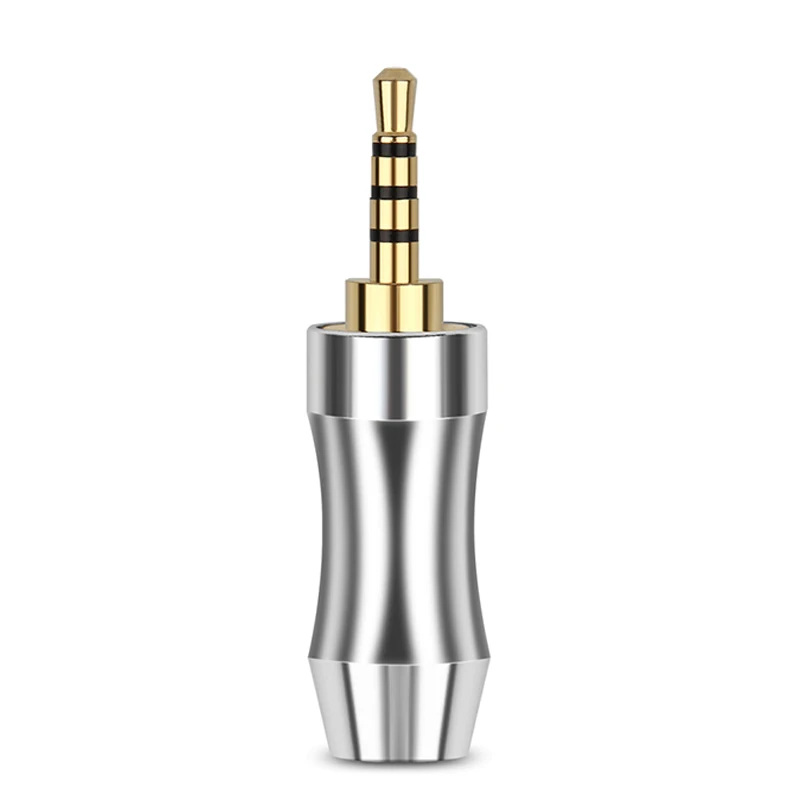 

Разъем для наушников QYFANG, разъем для наушников 2,5 мм, 4 полюса, стерео, родиевое/золотистое покрытие, медный аудиоразъем, Hi-Fi гарнитура, металлический адаптер для сращивания